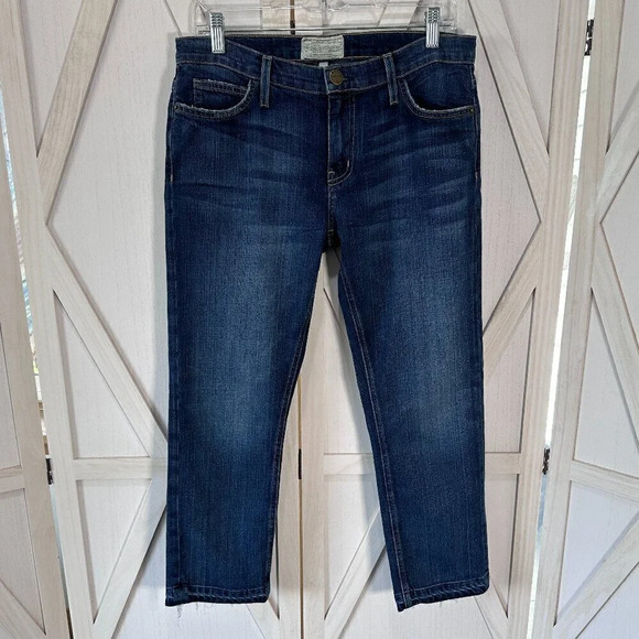 Current/Elliot The Cropped Straight Raw Hem Jeans - Picture 4 of 10